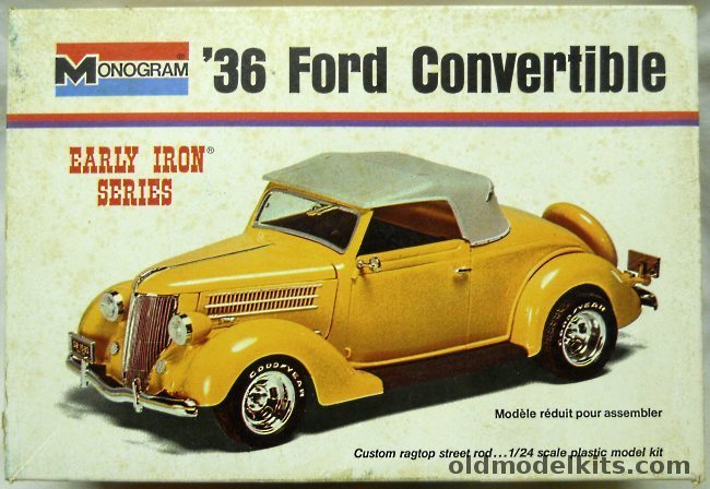 Monogram 1/24 1936 Ford Convertible Early Iron Series, 7570 plastic model kit